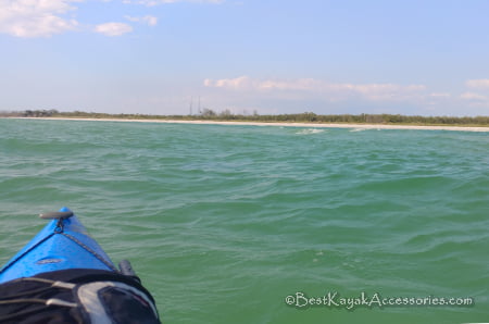 North beach of ft de soto choppy water in the kayak ©2019 All rights reserved