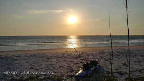 Florida Beach Sunset with the kayak St Pete ©2019 All rights reserved