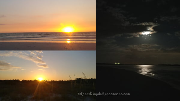 sunrise sunset moonlight at the beach of shell key ft de soto st pete beach ©2019 All rights reserved